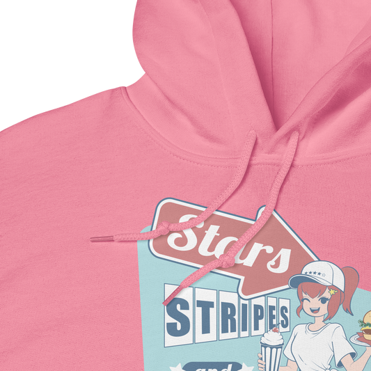 Stars, Stripes and Burger Bites - Unisex Hoodie