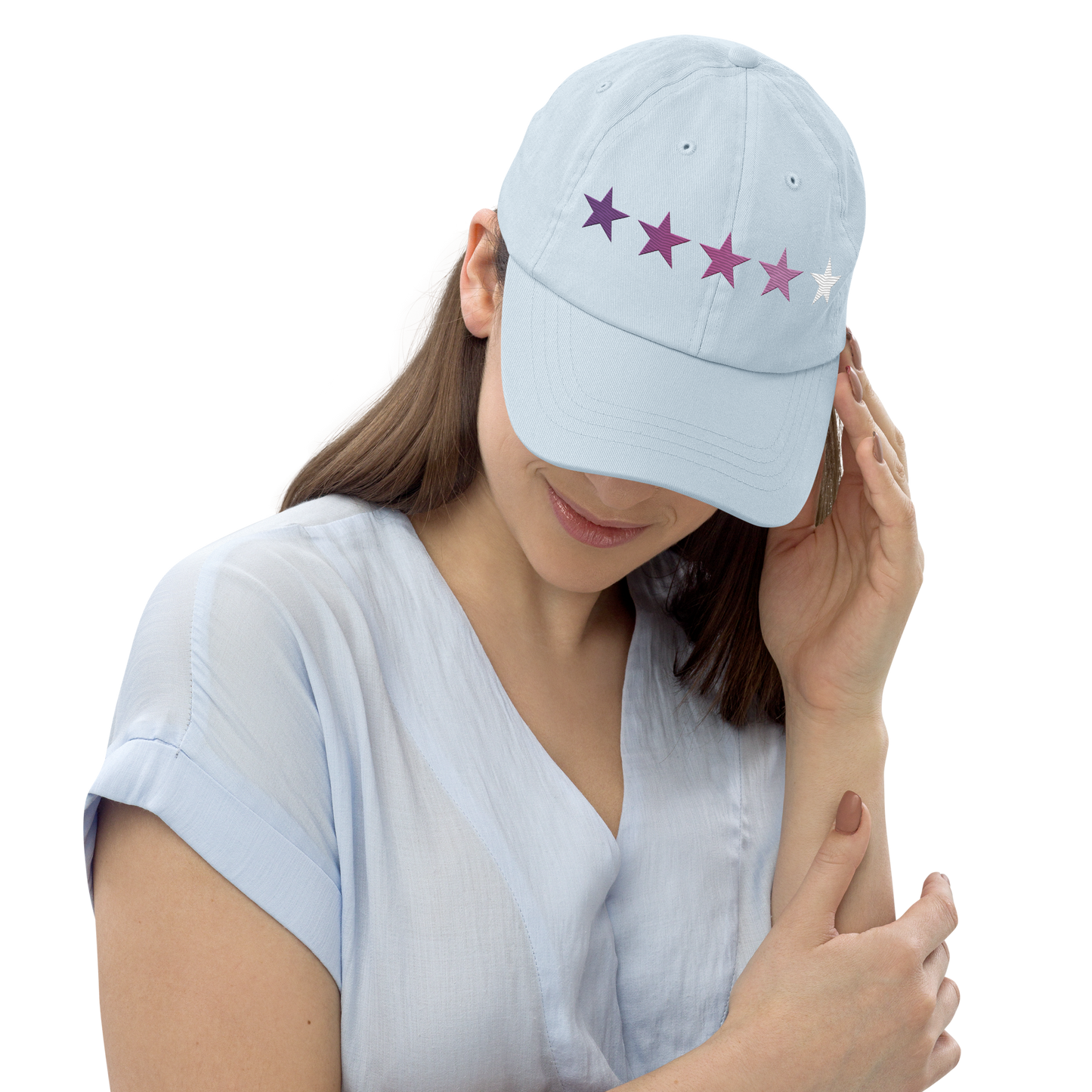 Purple Embroidered Gradient - Pastel Hat