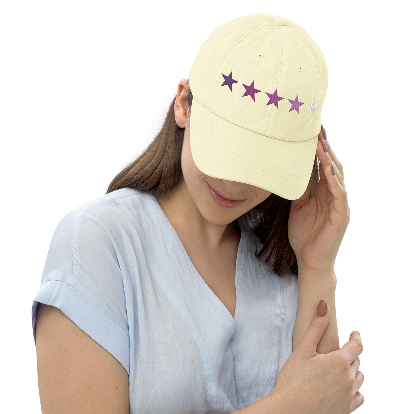 Purple Embroidered Gradient - Pastel Hat