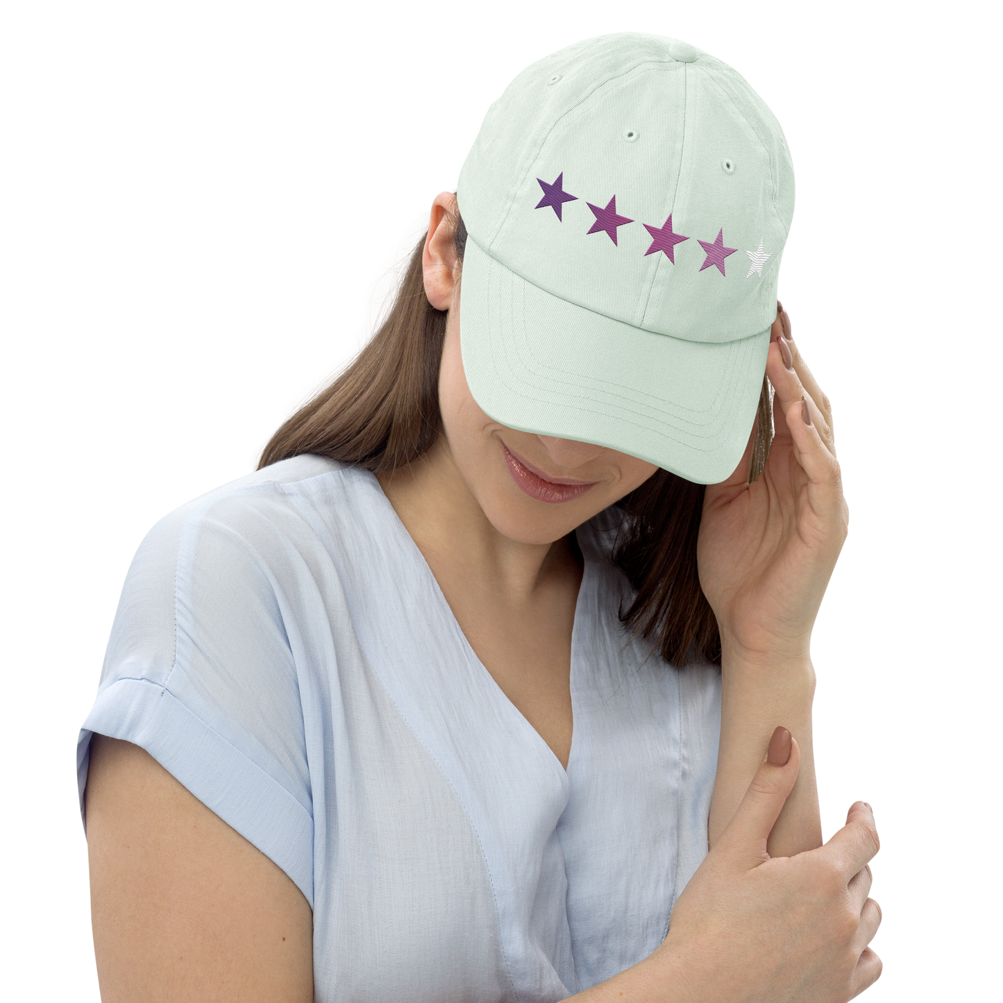 Purple Embroidered Gradient - Pastel Hat