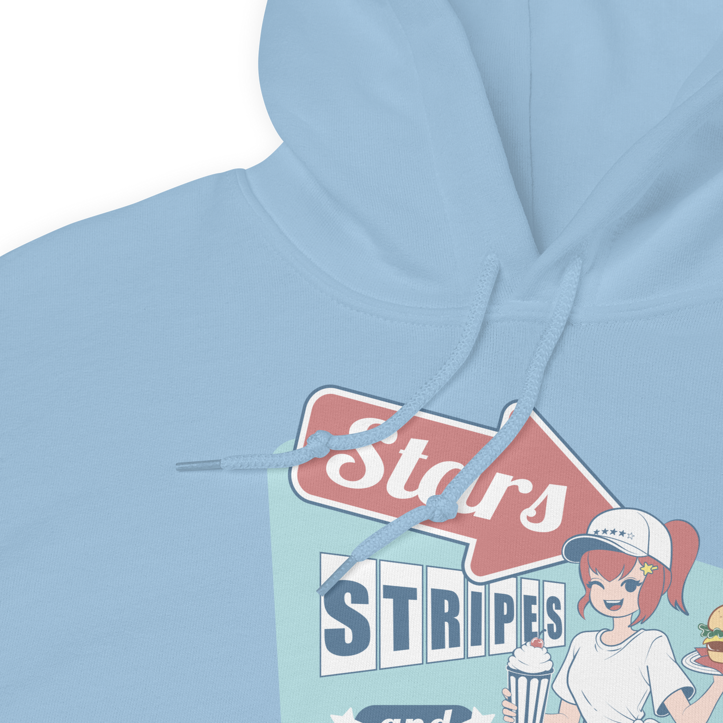 Stars, Stripes and Burger Bites - Unisex Hoodie