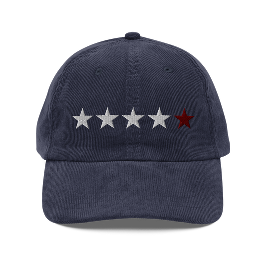 Red & White - Vintage Corduroy Hat